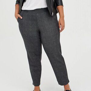 Torrid Pull-on Tapered Pant - Luxe Ponte Herringbone Grey Size 0